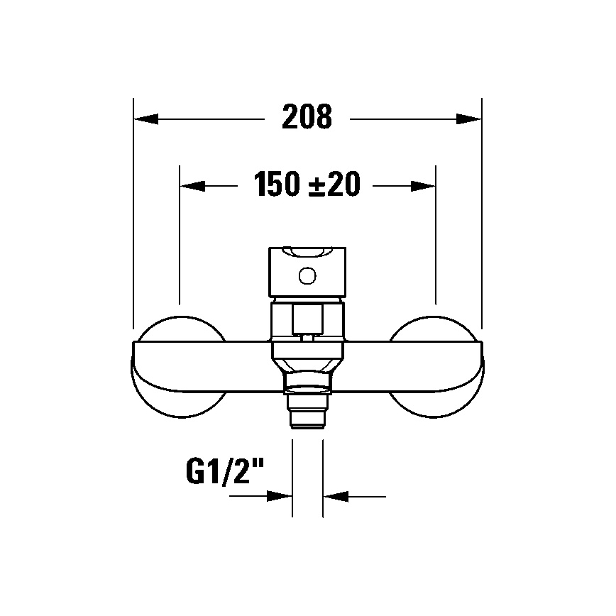 Duravit DC5230001046 - Vanová baterie D-CODE matná černá