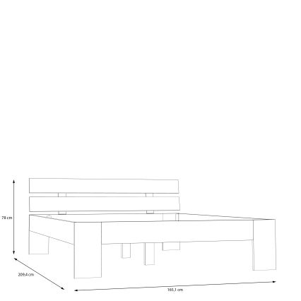 Dvojlůžková postel PIROA 160x200 cm béžová