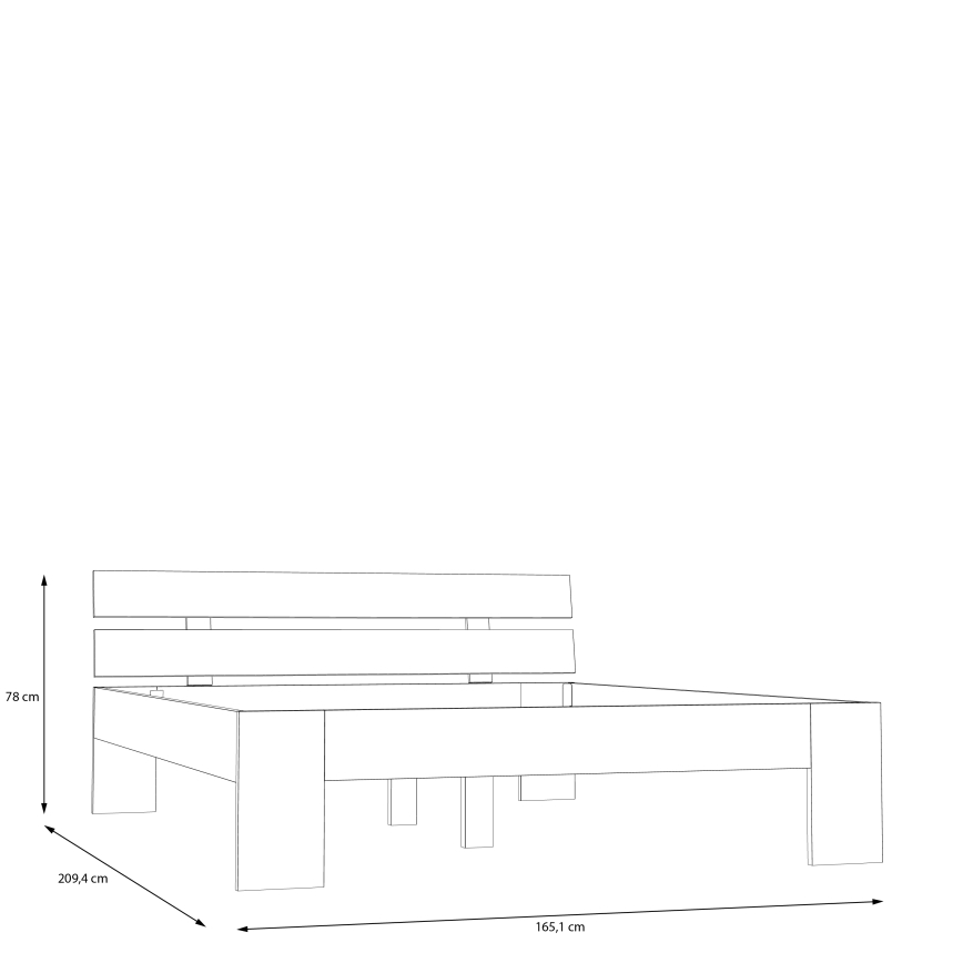 Dvojlůžková postel PIROA 160x200 cm béžová
