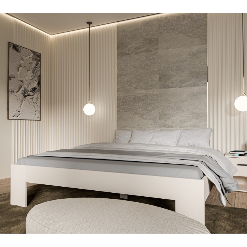 Dvojlůžková postel PIROA 180x200 cm béžová