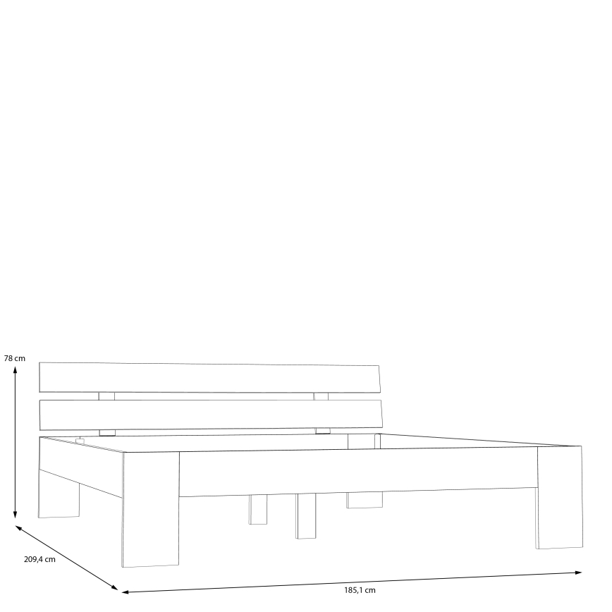 Dvojlůžková postel PIROA 180x200 cm béžová