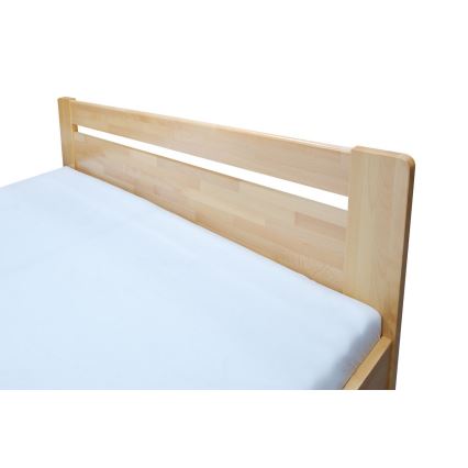 Dvoulůžková postel s roštem a úložným prostorem z masivu AMARA 180x200 cm buk