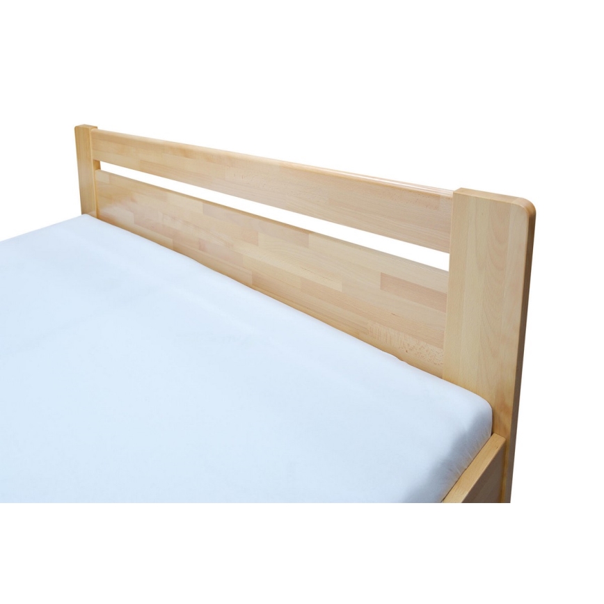 Dvoulůžková postel s roštem a úložným prostorem z masivu AMARA 180x200 cm buk