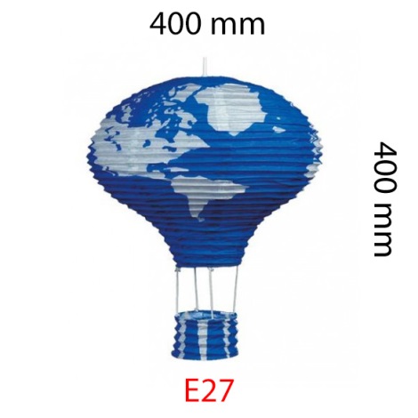Ecolite DHL96 - Stínidlo modrá létající balón E27 400x400 mm