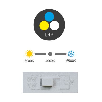 LED Podhledové svítidlo TONY LED/12W/230V 3000/4000/6500K 12x12 cm bílá