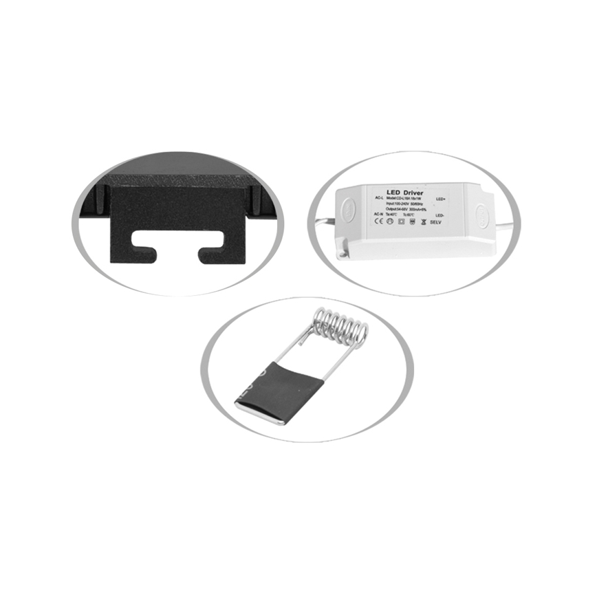 LED Koupelnové podhledové svítidlo LADA LED/18W/230V 3000/4000/6000K pr. 22 cm IP44 černá