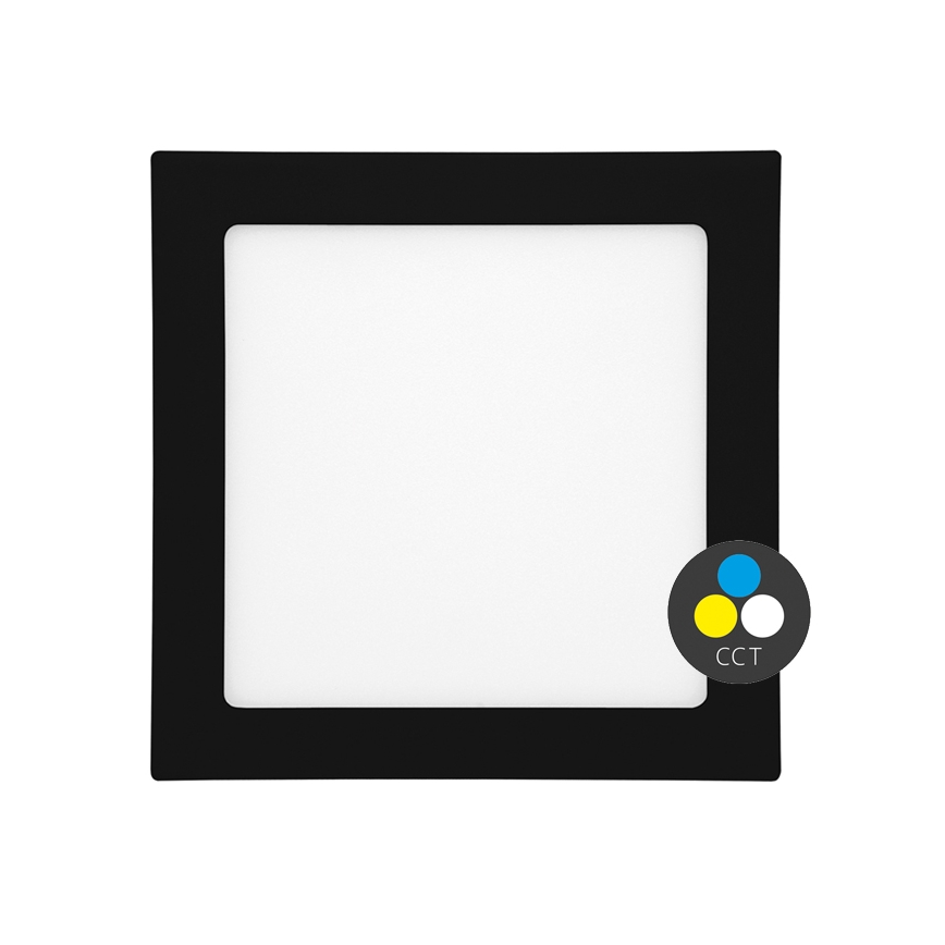 LED Koupelnové podhledové svítidlo RAFA LED/18W/230V 3000/4000/6000K 22x22 cm IP44 černá