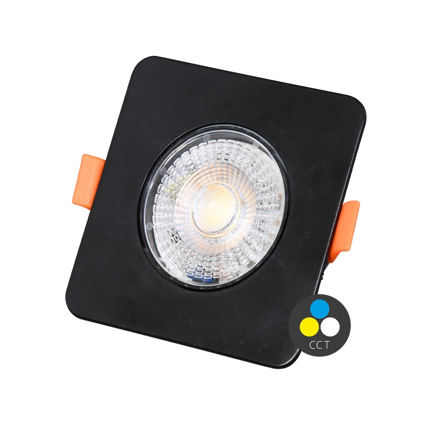 LED Stmívatelné podhledové svítidlo KENT LED/3/5/7W/230V3000/4000/6000K 9x9 cm černá