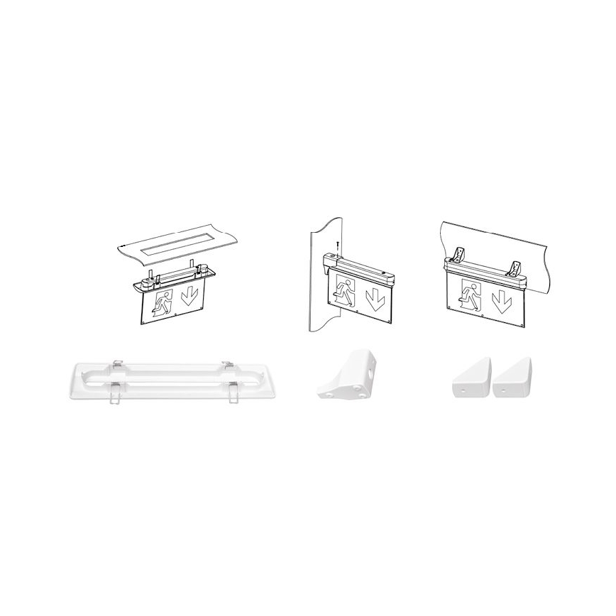 LED Nouzové svítidlo ALPHA LED/2,7W/230V 6000K 800 mAh