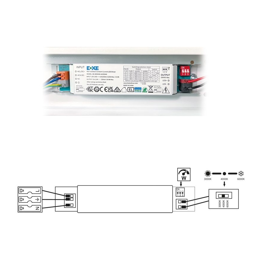 LED Zářivkové svítidlo VELO LED/24/32/40W/230V 3000/4000/6000K 120 cm bílá