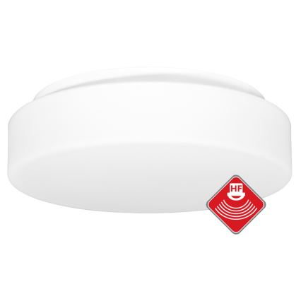 Venkovní stropní svítidlo se senzorem HECTOR 1xE27/60W/230V pr. 30 cm IP44 opál bílá