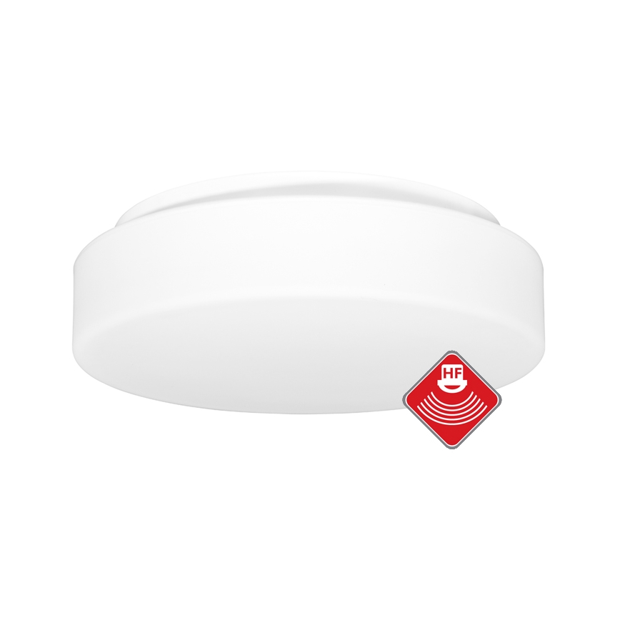 Venkovní stropní svítidlo se senzorem HECTOR 1xE27/60W/230V pr. 30 cm IP44 opál bílá