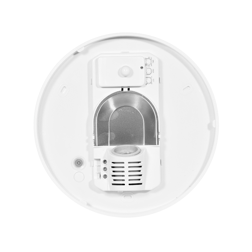 Venkovní stropní svítidlo se senzorem HECTOR 1xE27/60W/230V pr. 30 cm IP44 opál bílá