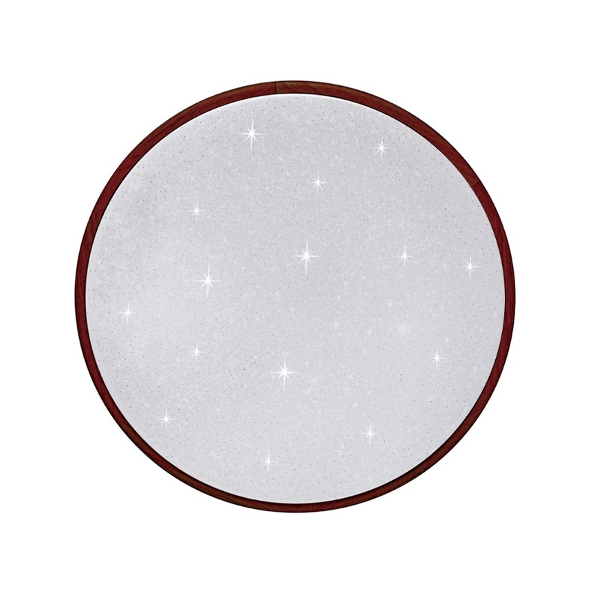LED Stmívatelné stropní svítidlo LENA LED/60W/230V 3000-6500K dub + dálkové ovládání