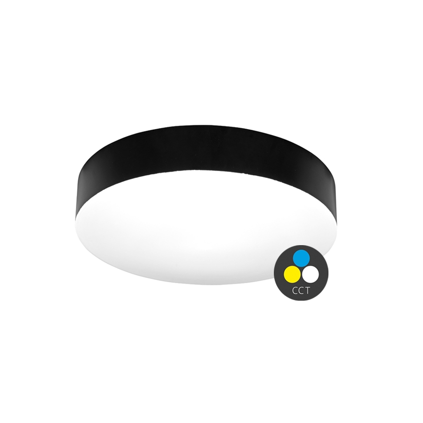 LED Koupelnové stropní svítidlo MAKARON LED/24W/230V 3000/4000/6000K pr. 30 cm IP44 černá