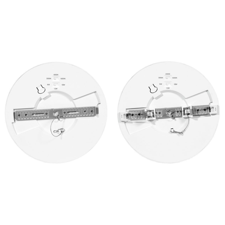 LED Stmívatelné podhledové svítidlo se senzorem LEXA LED/6/12/18W/230V 3000/4000/6000K pr. 22,5 cm bílá