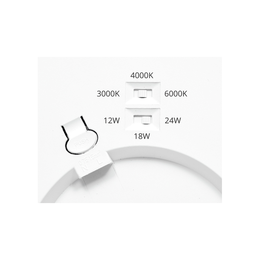 LED Stmívatelné podhledové svítidlo se senzorem LEXA LED/12/18/24W/230V 3000/4000/6000K pr. 30 cm černá