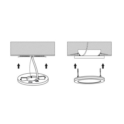 LED Stmívatelné podhledové svítidlo se senzorem LEXA LED/12/18/24W/230V 3000/4000/6000K pr. 30 cm černá