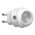 Ecolite XLED-NL/BI - LED Orientační svítidlo do zásuvky s čidlem LED/0,4W/230V