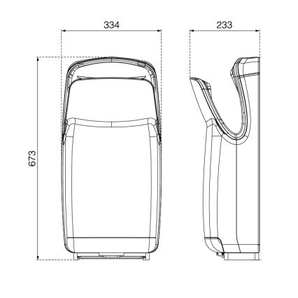EcoStep 10006 - Osoušeč rukou R1.1 750/1000W/230V stříbrná