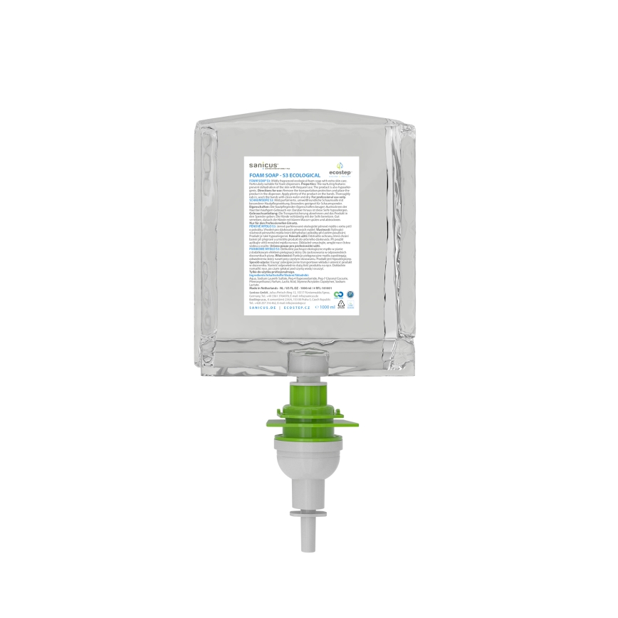 EcoStep 50051 - Bezdotykový dávkovač mýdla S3 1000 ml 4xAA bílá