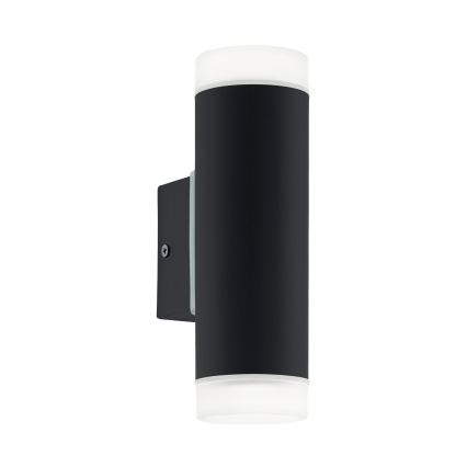 Eglo 13709 - LED Venkovní nástěnné svítidlo RIGA 2xGU10/4,6W/230V IP44 černá