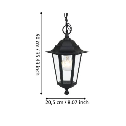 EGLO 22471 - Venkovní lampa LATERNA 4 1xE27/60W