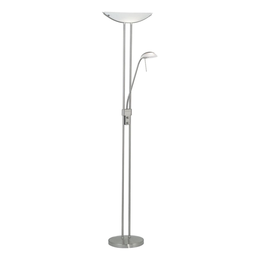 Eglo 25869 - Stmívatelná stojací lampa BAYA 1xR7s/230W/230V + 1xG9/33W matný chrom