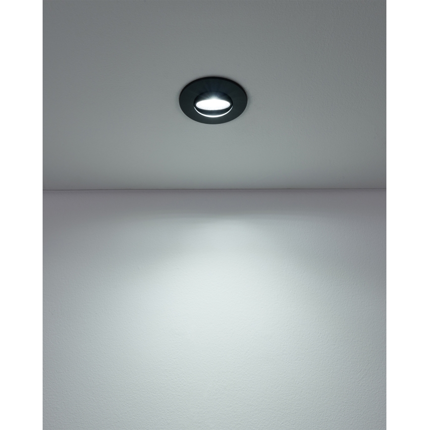 Eglo - SADA 3xLED Podhledové svítidlo LED/4,9W/230V 2700/4000/6500K pr. 9 cm černá