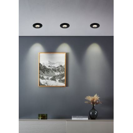 Eglo - SADA 7xLED Podhledové svítidlo LED/4,9W/230V 2700/4000/6500K pr. 9 cm černá