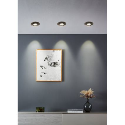 Eglo - SADA 5xLED Podhledové svítidlo LED/4,9W/230V 2700/4000/6500K pr. 9 cm matný chrom