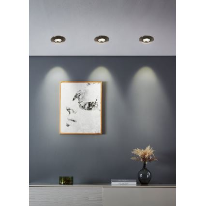 Eglo - SADA 7xLED Podhledové svítidlo LED/4,9W/230V 2700/4000/6500K pr. 9 cm matný chrom