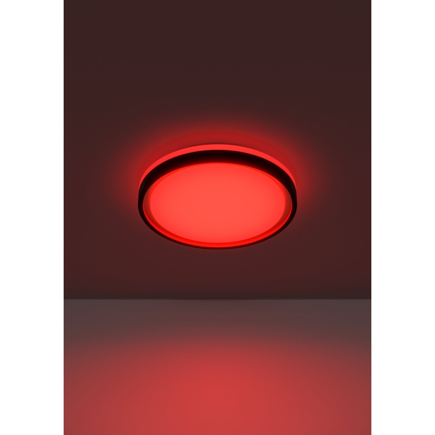 Eglo 300684 - LED RGBW Stmívatelné stropní svítidlo MALERAMARA-Z LED/14W/230V 2700-6500K pr. 35,7 cm černá/zlatá + dálkové ovládání