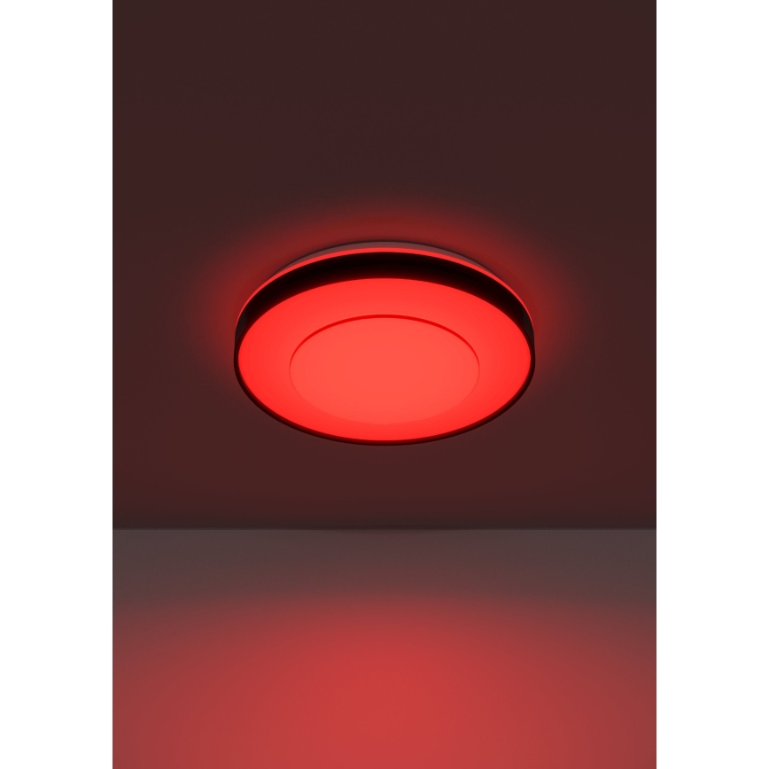 Eglo 300688 - LED RGBW Stmívatelné stropní svítidlo MONTERIGGIONI-Z LED/18,5W/230V 2700-6500K pr. 38,4 cm černá + dálkové ovládání