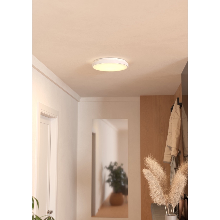 Eglo 300689 - LED RGBW Stmívatelné stropní svítidlo MONTARELLINO-Z LED/18,5W/230V 2700-6500K pr. 38,7 cm bílá + dálkové ovládání