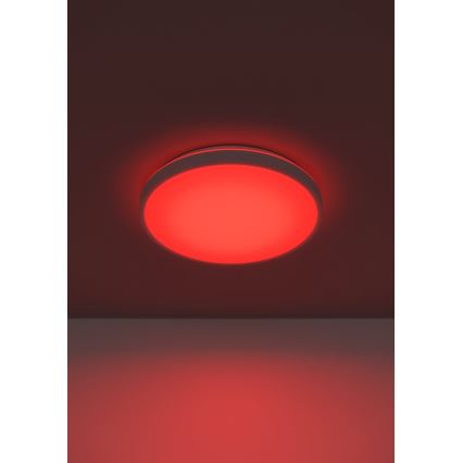 Eglo 300689 - LED RGBW Stmívatelné stropní svítidlo MONTARELLINO-Z LED/18,5W/230V 2700-6500K pr. 38,7 cm bílá + dálkové ovládání