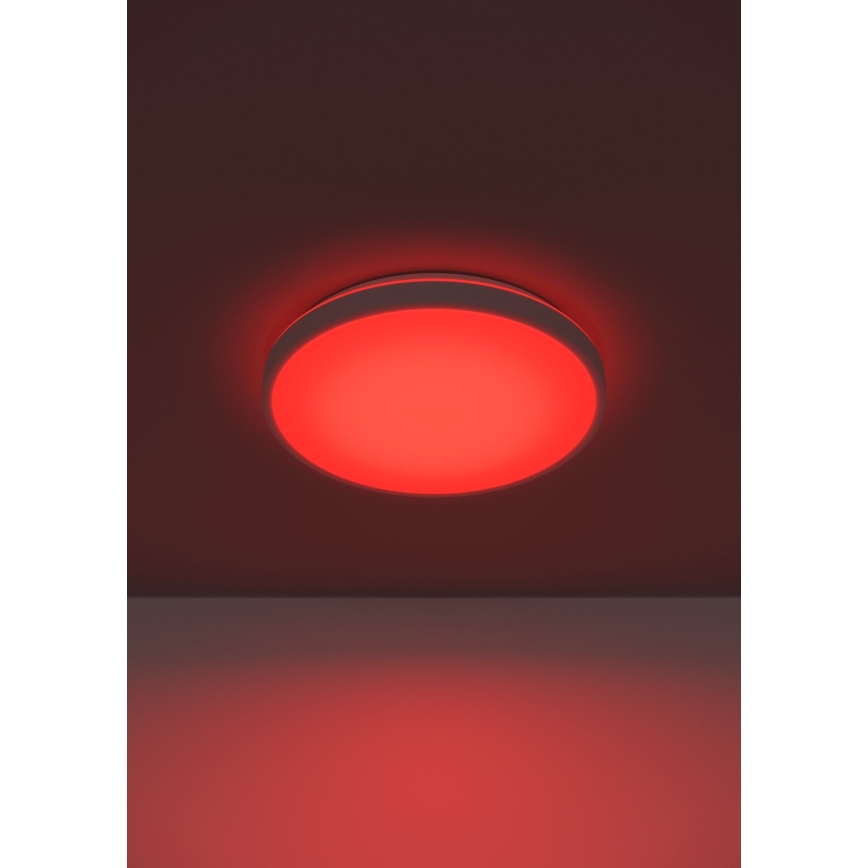 Eglo 300689 - LED RGBW Stmívatelné stropní svítidlo MONTARELLINO-Z LED/18,5W/230V 2700-6500K pr. 38,7 cm bílá + dálkové ovládání