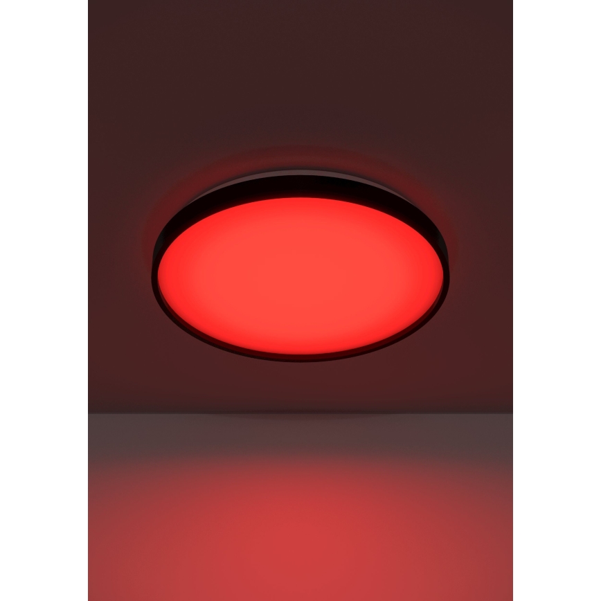Eglo 300692-  LED RGBW Stmívatelné stropní svítidlo MOZONCILLO-Z LED/28,3W/230V 2700-6500K pr. 48,4 cm černá + dálkové ovládání