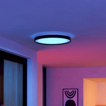 Eglo 300692-  LED RGBW Stmívatelné stropní svítidlo MOZONCILLO-Z LED/28,3W/230V 2700-6500K pr. 48,4 cm černá + dálkové ovládání