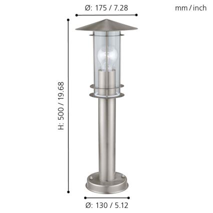 Eglo - Venkovní lampa 1xE27/60W/230V IP44