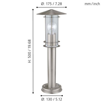 Eglo 30187 - Venkovní lampa LISIO 1xE27/60W/230V IP44