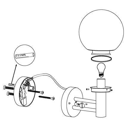 Eglo 30205 - Venkovní lampa NISIA E27/60W/230V IP44