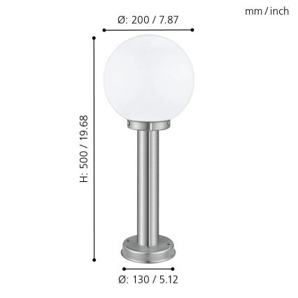 Eglo - Venkovní lampa 1xE27/60W/230V IP44