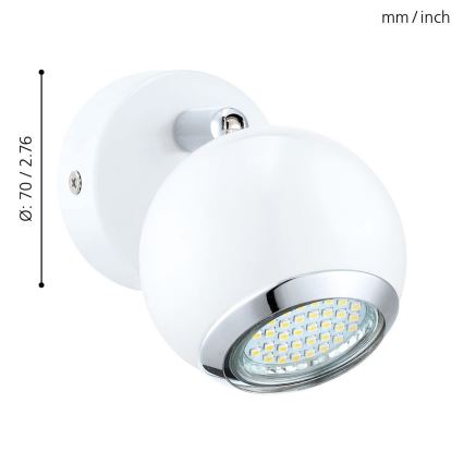 EGLO 31001 - LED Bodové svítidlo BIMEDA 1xGU10/3W LED