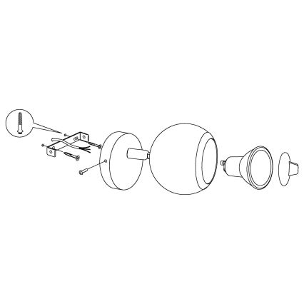 EGLO 31001 - LED Bodové svítidlo BIMEDA 1xGU10/3W LED