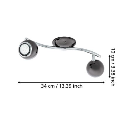 EGLO - LED Bodové svítidlo 2xGU10/3W LED