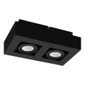 Eglo 31063 - LED Bodové svítidlo MENDOZA 2xLED/4,7W/230V 3000K černá