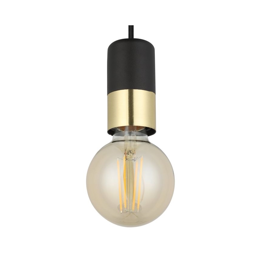 Eglo - Lustr na lanku 1xE27/40W/230V černá/zlatá