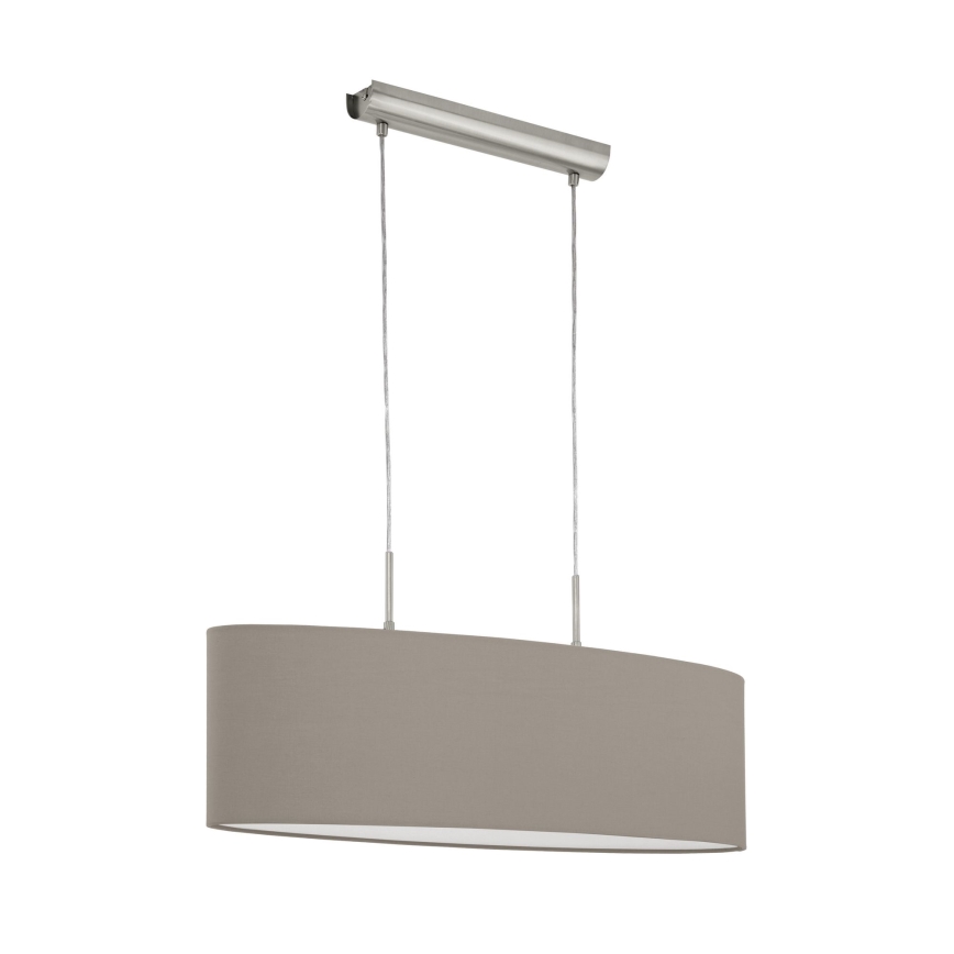 Eglo - Lustr na lanku 2xE27/60W/230V taupe