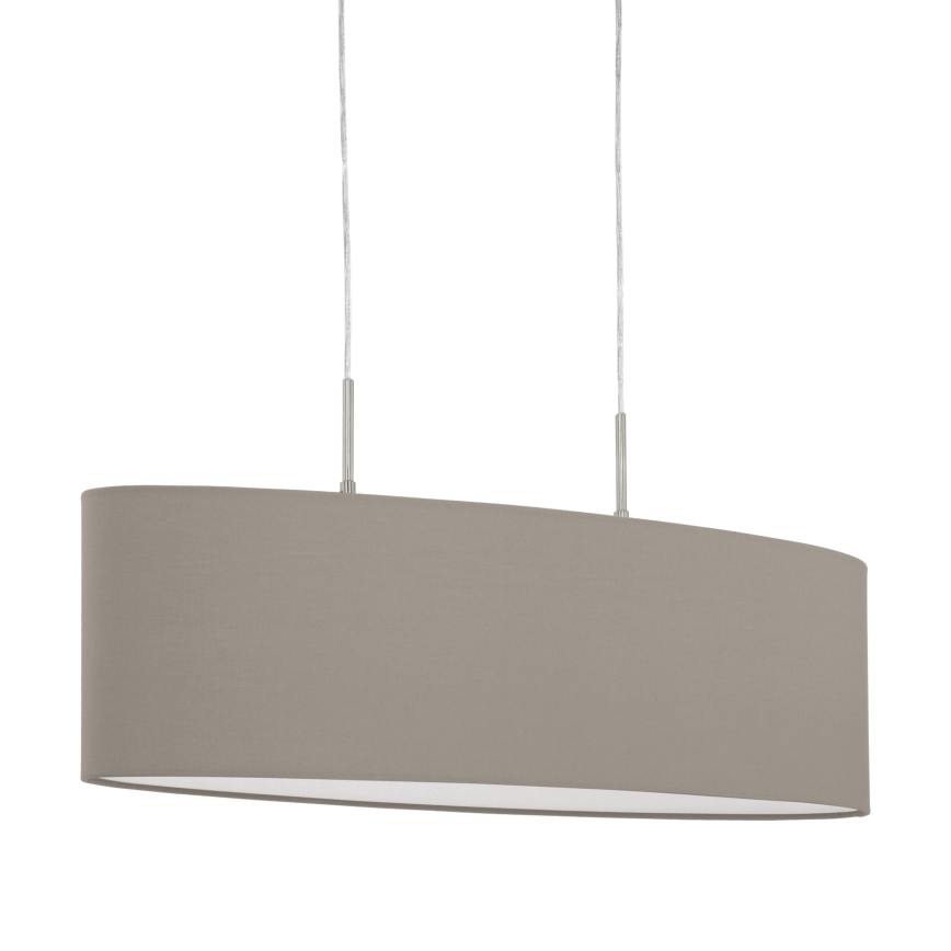Eglo - Lustr na lanku 2xE27/60W/230V taupe